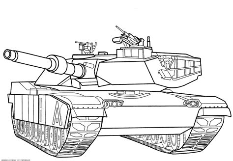 Kids would love to color army theme coloring pages given all their 'heroic' imagination at a tender age. Coloring page - Abrams