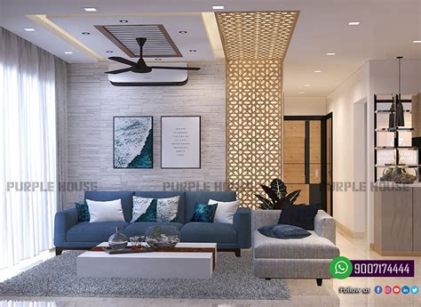 Drawing Room Interior Design In Kolkata Purple Interior House