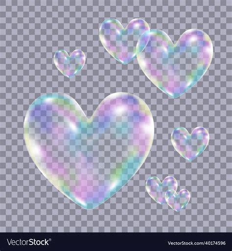 Realistic Transparent Colorful Soap Bubbles Vector Image
