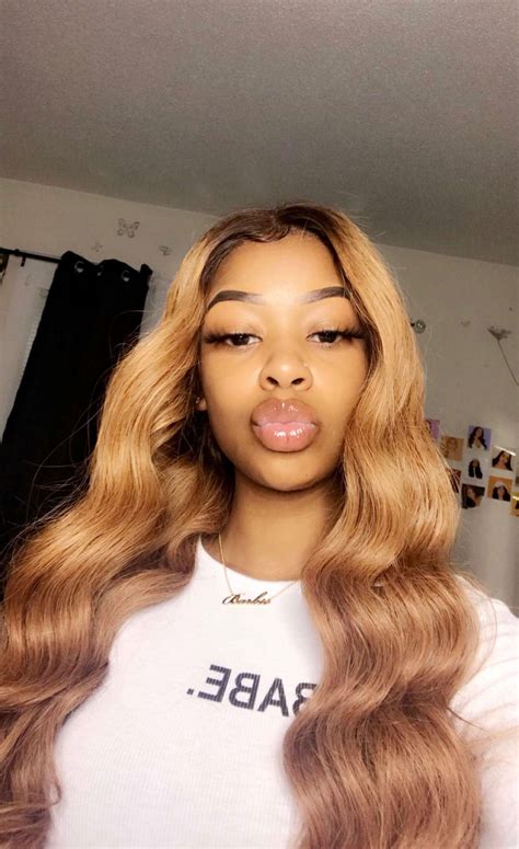 Follow Tropic M For More ️ Instagram Glizzypostedthat💋 Hair Styles Honey Blonde Hair Wig