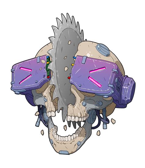 Cyberpunk Skull On Behance