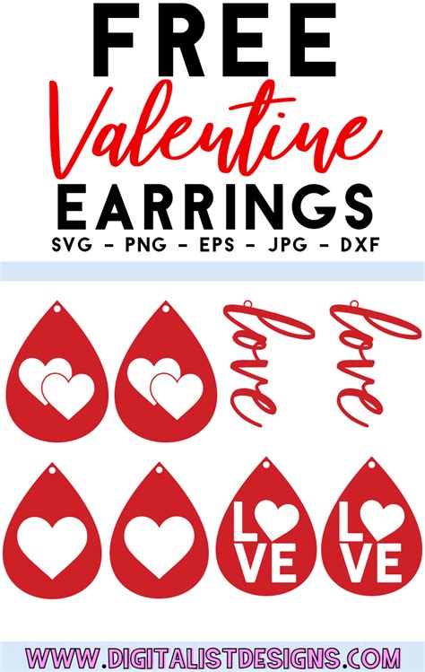Free Valentine Earrings Svg Bundle Digitalistdesigns Cricut