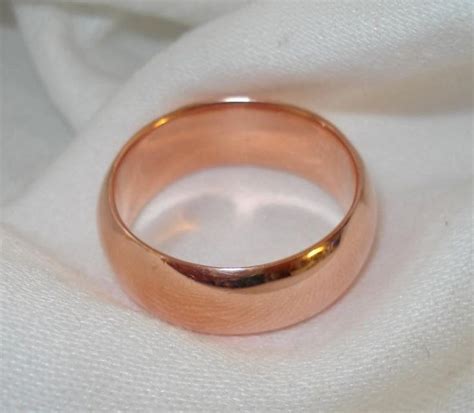 Mm Rounded Healing Solid Copper Ring With All The Protection Etsy