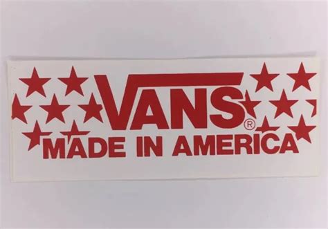 Nos Vintage Vans Logo Skateboard Sticker Bmx Surf Original 1990s 80s
