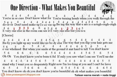 Not Angka What Makes You Beautiful - One Direction ~ Intan Pratama Putri