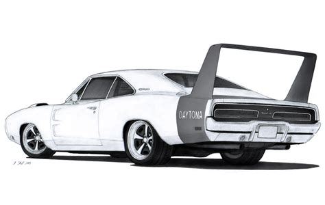 1969 Dodge Charger Daytona Drawing By Vertualissimo On Deviantart