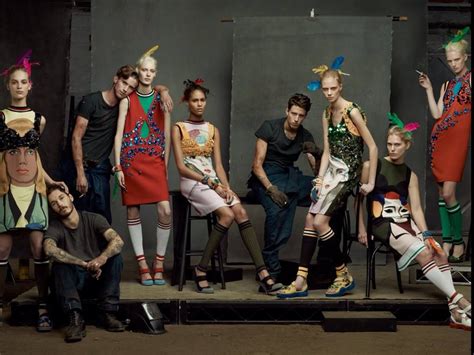 High Fashion Group Portrait Vogue Italia Steven Meisel Vogue