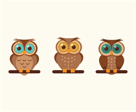Free Vector Cartoon Owl Set Vector Art And Graphics