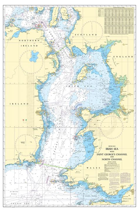 Nautical Chart Admiralty Chart 1121 Irish Sea With Saint Georges