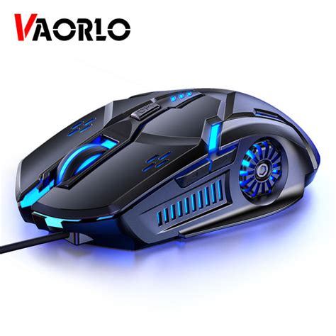 Vaorlo Gaming Mouse Wired Mouse Gamer Mice 6 Button Luminous Usb