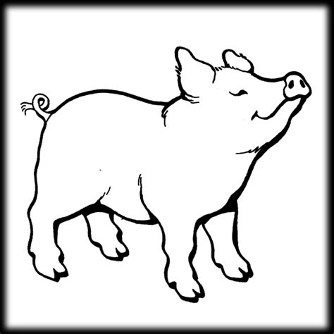 Outline Of A Pig Clipart Best