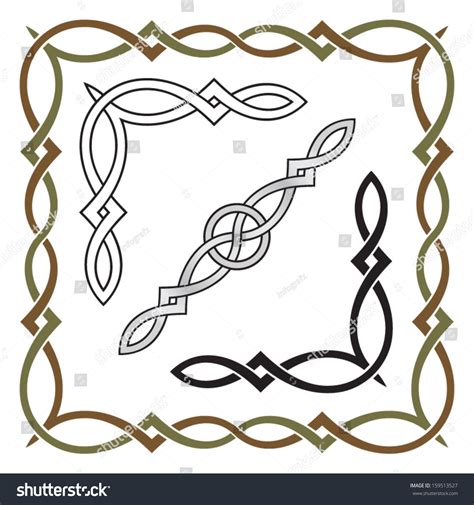 Download 5,000+ royalty free celtic knot vector images. Celtic Knot Frame, Corner And Divider Elements Stock ...