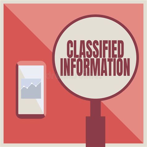 Writing Displaying Text Classified Information Business Concept