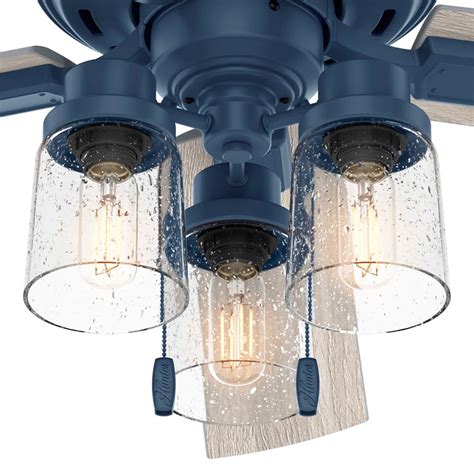 Hunter Ceiling Fan With Light 52 Inch Hartland In Indigo Blue 50310