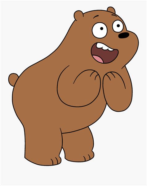He is the leader of the three and is seen as such. Transparent Free - Grizz We Bare Bears Png , Free ...