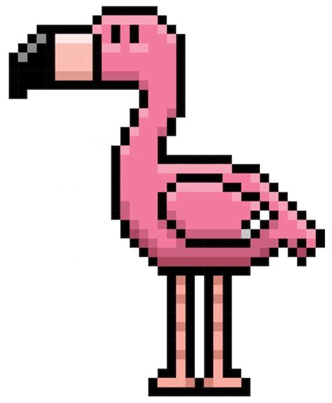 Premium Vector Cartoon Flamingo Pixel Design