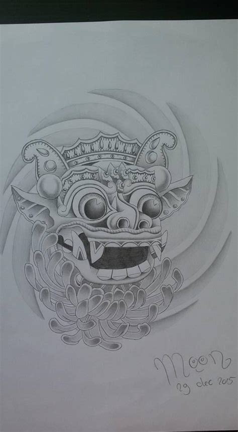 Barong Bali Drawing By Moon Drawing On Deviantart