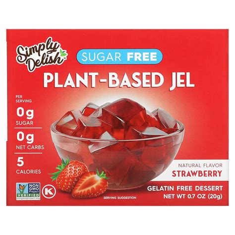 natural simply delish plant based jel strawberry 0 7 oz 20 g