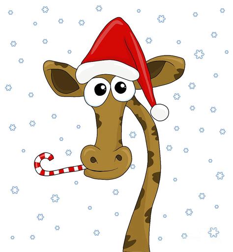 Christmas Giraffe Digital Art By Valentina Hramov Fine Art America