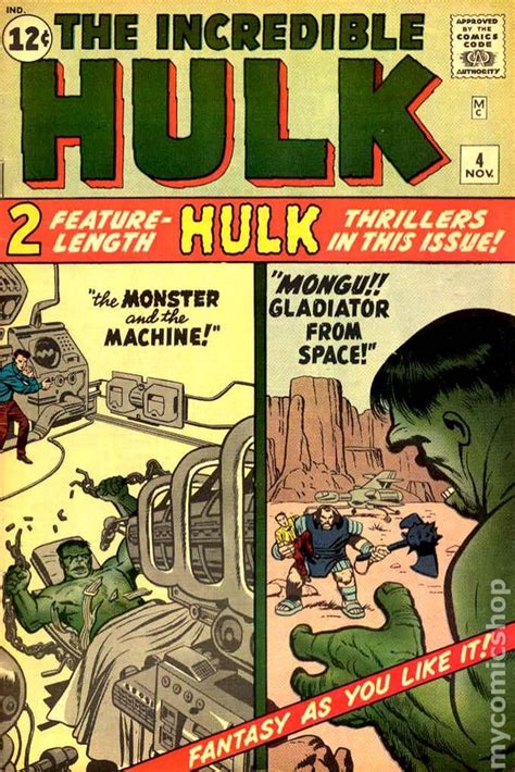Incredible Hulk Comic Books Issue 4 1962