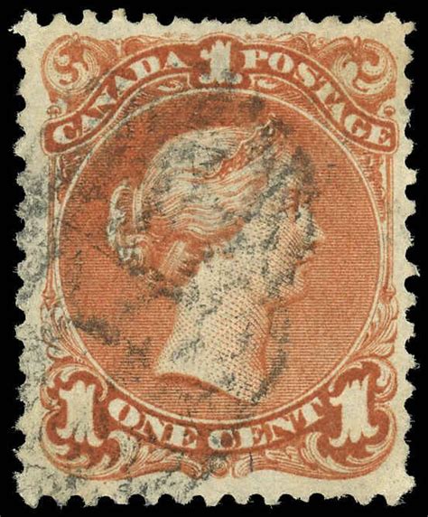 Buy Canada 22b Queen Victoria 1868 1¢ Brown Red Thin Paper