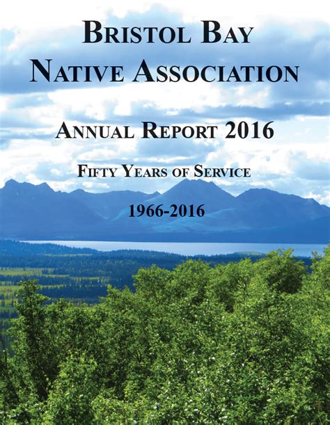 Bbna Annual Report 2016 Bristol Bay Native Association