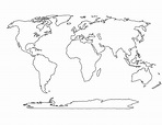 Printable Blank World Map Template for Students and Kids