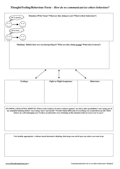 Unhelpful Thinking Worksheet Printable Worksheets And