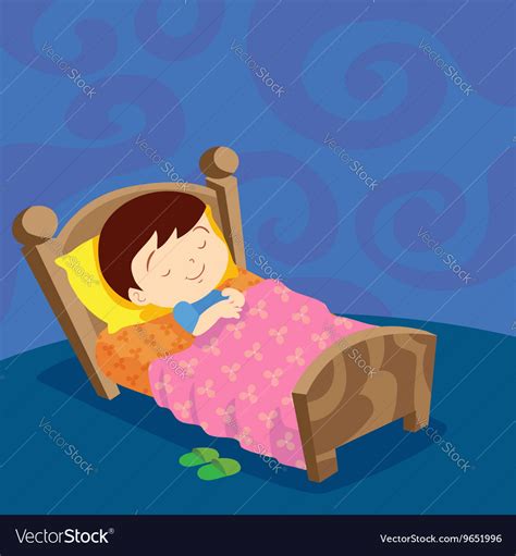 Boy Sleep Sweet Dream Royalty Free Vector Image