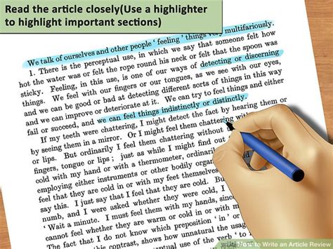 Read the article to get an understanding of the main idea. How to Write an Article Review (with Sample Reviews) - wikiHow