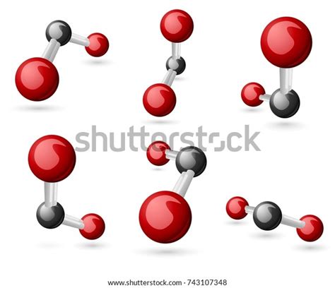 Co2 Carbon Dioxide Molecule 3d Illustration Stock Vector Royalty Free