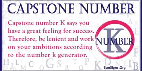 Numerology Capstone Number K Strong Feelings Of Success Sunsignsorg