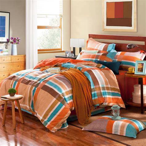 Do you suppose mens bed sets seems great? Aliexpress.com : Buy mens Plaid stripe reactive print 4pc ...