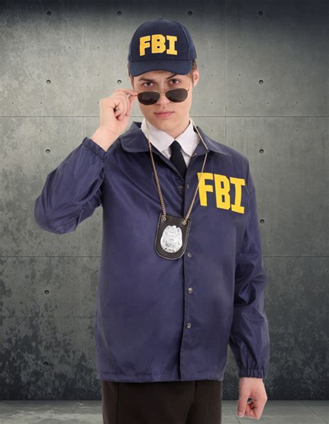 Servicequalität Adult Mens Police Officer Cop Fbi Agent Black And White