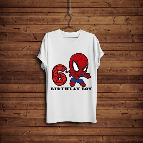 Spiderman 6th Birthday SVG Spiderman birthday boy PNG file for | Etsy