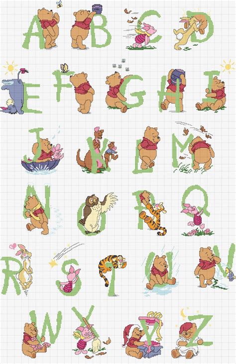 Check spelling or type a new query. Free Winnie The Pooh Alphabet Cross Stitch Chart