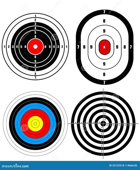 Shooting Target Aim Foresight Practice Vector Illustration