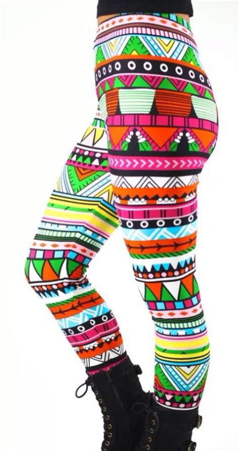 new jamaican tropical color aztec pattern ombre print leggings tight pants usa