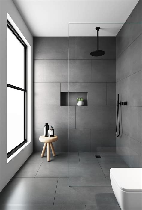 Dark grey bathroom floor tiles 2021. Evolution Matt Natural Grey Floor Tile - Tiles from Tile ...