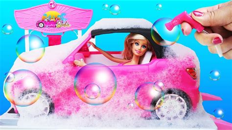 Barbie Car Wash Draw Stencil Bubbles Washable Markers Design Studio