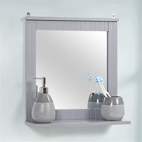 See more ideas about bathroom mirror cabinet, mirror cabinets, bathroom mirror. WOOD FRAMED WALL MOUNTED BATHROOM MIRROR W/ COSMETIC SHELF ...