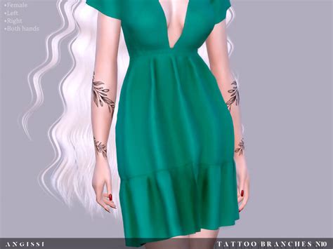 Sims 4 Tattoo Branches N10 By Angissi Cc The Sims