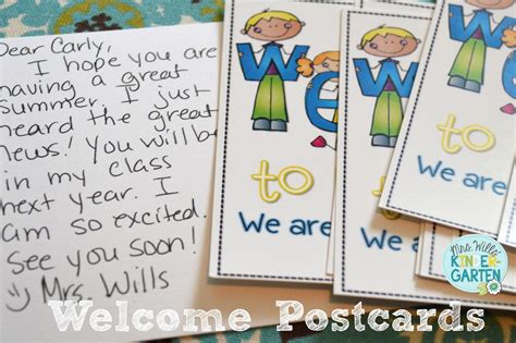 Mrs Wills Kindergarten Welcome To My Class Postcard Freebie