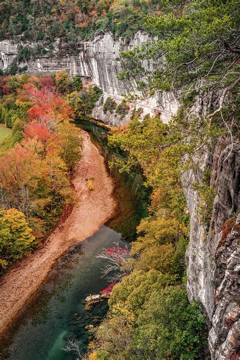 Buffalo River Around The Bend Of Roark Bluff Photograph By Gregory