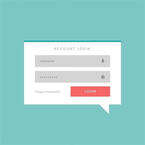 Login Template On A Blue Background Eps Vector Uidownload