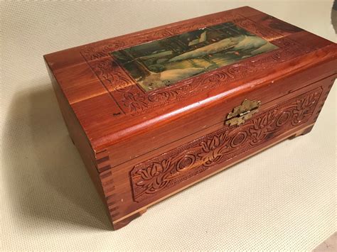 vintage wooden box etsy
