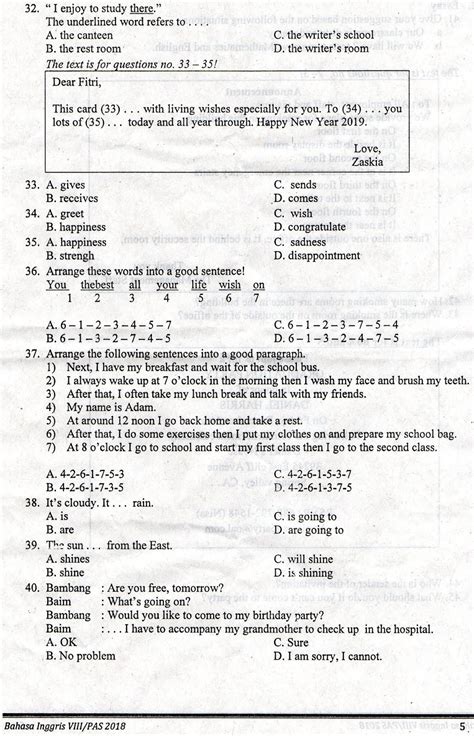 File soal tersedia dalam program ms word sehingga bapak dan ibu tinggal mengganti 5. Soal Dan Jawaban Bahasa Inggris Kelas 12 Semester 2 - Guru Paud