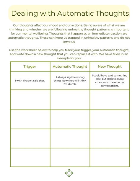 Therapy Worksheets Cbt Worksheets Trust Mental Health