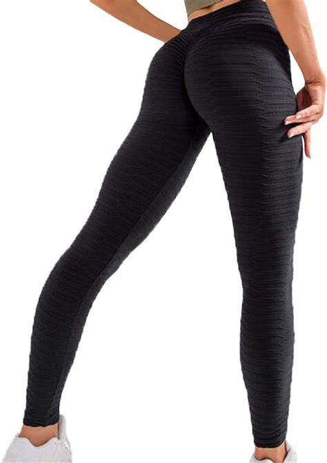 FITTOO Womens Butt Scrunch Yoga Pants Ruched High Waist Workout