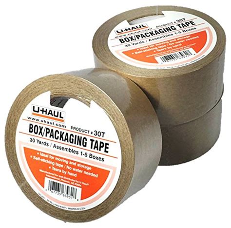 3 Rolls Of U Haul Packaging Box Tape 30t Moving Tape 2 X 30 Yards